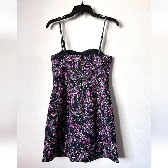 NEW French Connection Whisper Light Sweet Floral Mini Dress in Black Size 12 - Picture 4 of 12